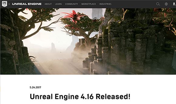Epic Games Releases Unreal Engine 4.16