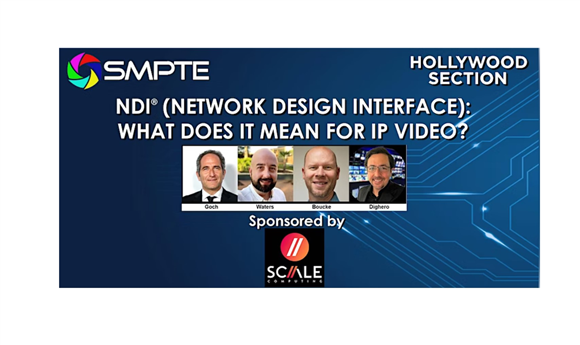 SMPTE Hollywood hosting free virtual NDI (Network Device Interface) event January 25th