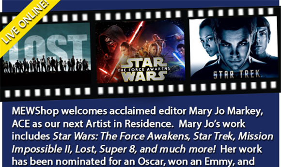 Acclaimed Editor Mary Jo Market, ACE, Next Manhattan Edit Workshop's Artist in Residence