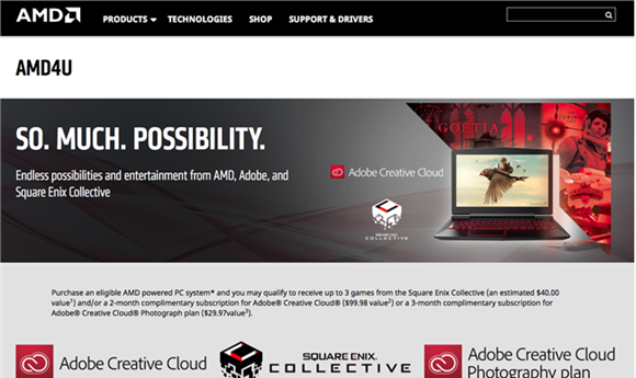 AMD Offers AMD4U for Gamers and Content Creators