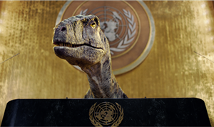 Dinosaur Urges World Leaders Not to 'Choose Extinction' in New Short