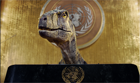 Dinosaur Urges World Leaders Not to 'Choose Extinction' in New Short