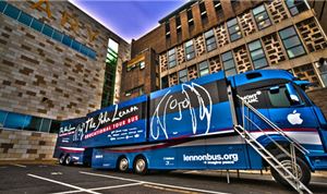 The John Lennon Educational Tour Bus Takes AJA Gear on the Road