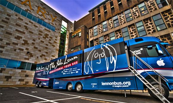 The John Lennon Educational Tour Bus Takes AJA Gear on the Road