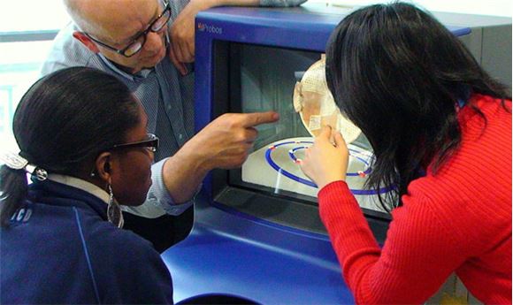 Museum Visitors Touch History